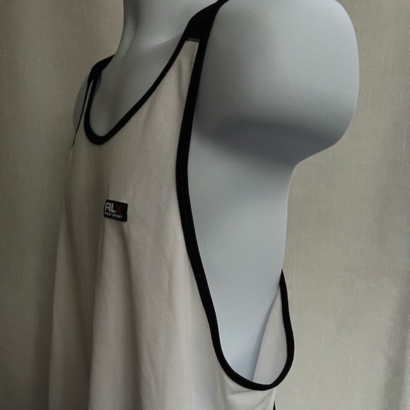 Men’s .”RLX Polo Sport” Black/White Tank Top - Picture 2 of 5